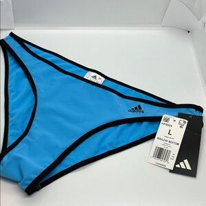 Adidas Light Blue Bikini SOULEAF Bottom with Black Trim NWT